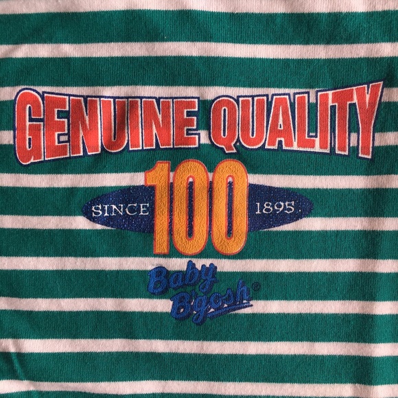 Oshkosh Green & White Striped Romper - Picture 2 of 5